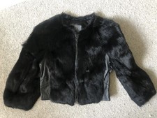 Armani Black Rabbit Fur and