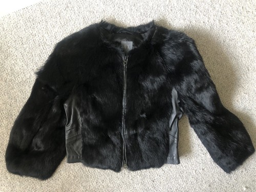 Armani black rabbit fur and - rabbit,