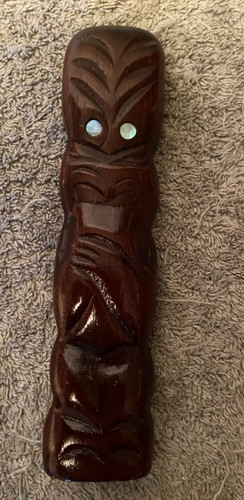 Hand carved maori wood - carved,