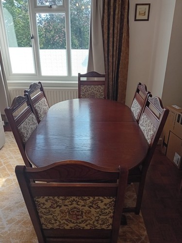 Mahogany old charm table and - charm,