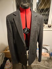 Jack Wills Moon Tweed Blazer Jacket Men's 36R Grey Wool Flannel Country BNWT