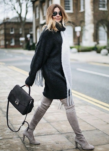 Zara dark grey leather - dark,