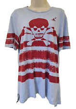 Vivienne Westwood T Shirt Anglomania Lee blue stripe red Skull crossbones Size M