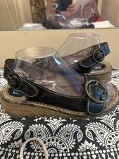 Fly london black tram sandals - fly,