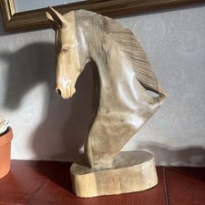Hand Carved Wooden Horse Head