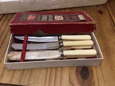 Vintage Stainless Steel Dessert Butter Knives Made By Duncan & Scobbie Sheffield