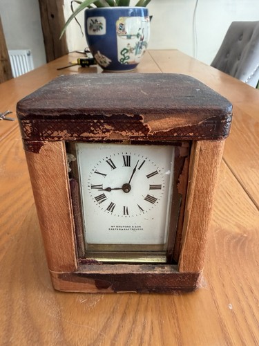 Vintage brass carriage clock - brass, w
