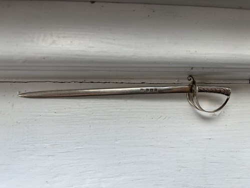 Antique solid silver letter - solid,