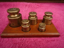Vintage Set of Brass Metric
