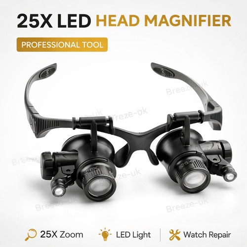 25x headband magnifier led - headband,