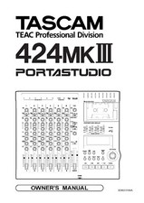User Manual for Tascam 424 MK3 Portastudio