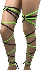 Leg Wraps Neon Green Black