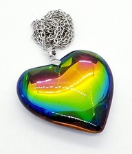 Unique RAINBOW GLASS HEART