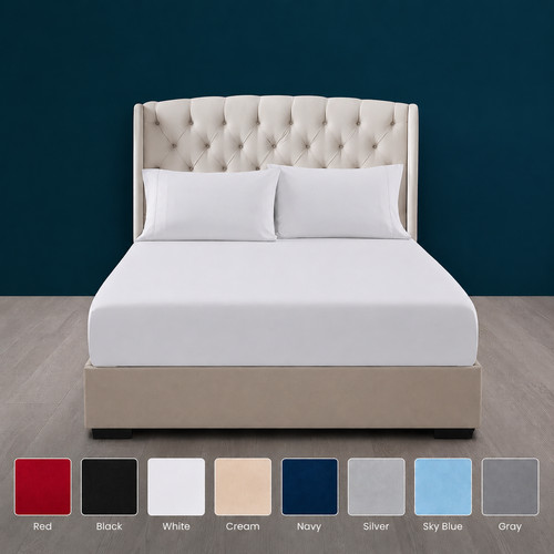Fitted sheet deep - fitted, pocket