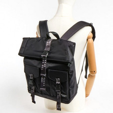 Ted Baker Black Water-Proof Backpack Secure Fold Over Travel Gym Work Bag £145
