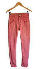 Topshop Kristen pink  Jeans Size 8 High Waisted Cotton Blend womens 