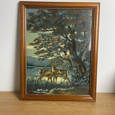 Vintage completed framed wool