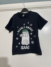 Festive Children’s PJ Top ( Personalised With The Name Isaac )