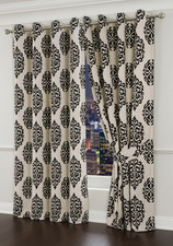 Pair of Eyelet Floral Printed