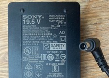 Genuine 19.5v 60W Sony Bravia KDL-40 TV Television Power Supply Adapter ACDP