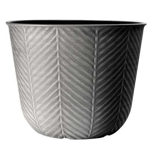 Round plastic silver grey - silver,