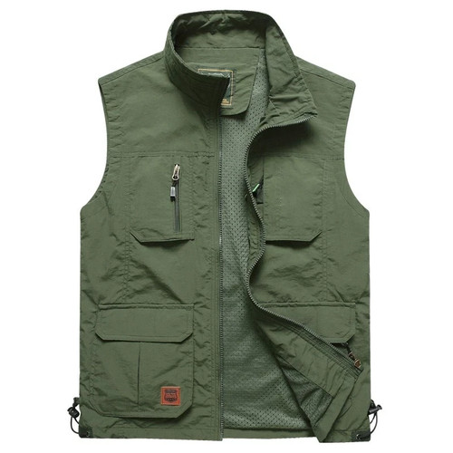 Mens multi pocket vest - multi,