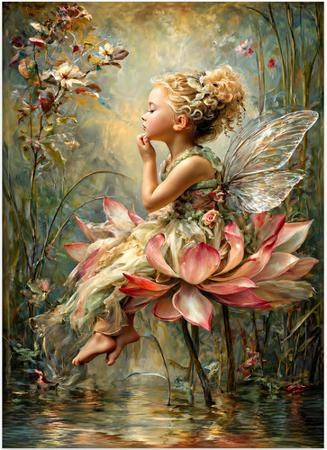 Child fairy lily 1 - -, a4
