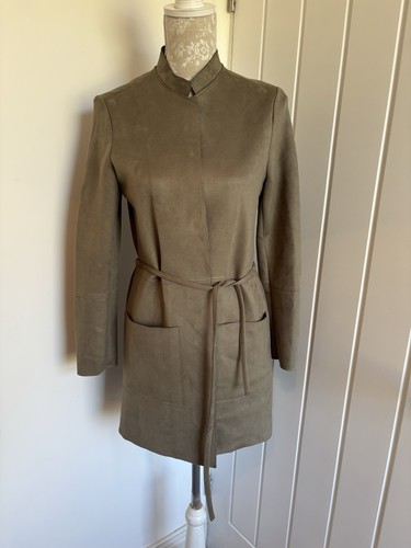 Faux suede ladies khaki - suede,