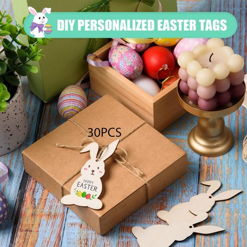 Pieces easter wooden bunny - wooden,