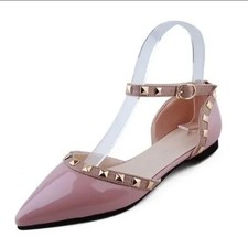 Women Rivets Flats Shoes Wide