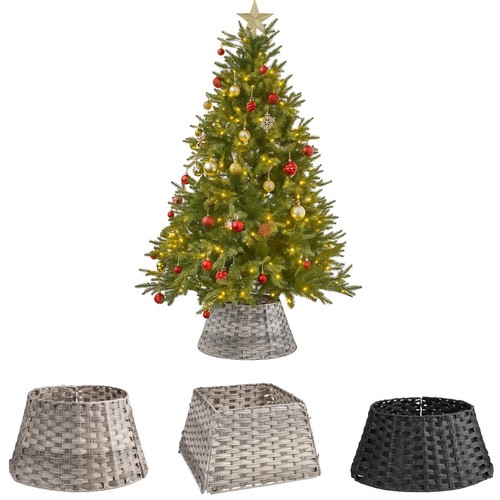 Wicker christmas tree skirt - wicker,