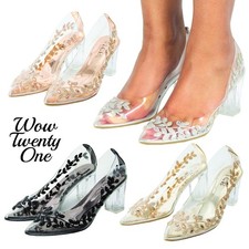 Ladies Womens Clear Perspex