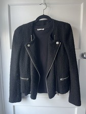 ZARA Black Boucle Short Jacket