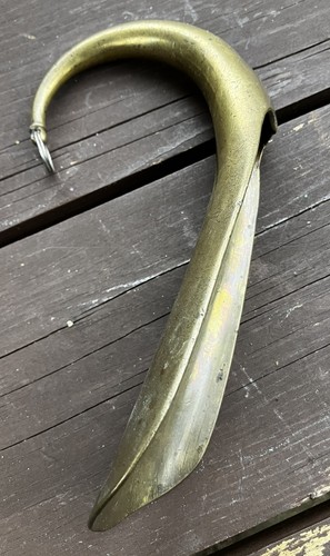 Antique vintage brass curled - ,