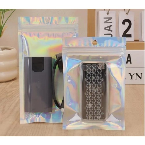100pcs holographic rainbow zip - rainbow,