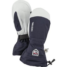 Hestra Gloves Army Leather Heli Ski and Snowboard Mittens Unisex Navy Blue
