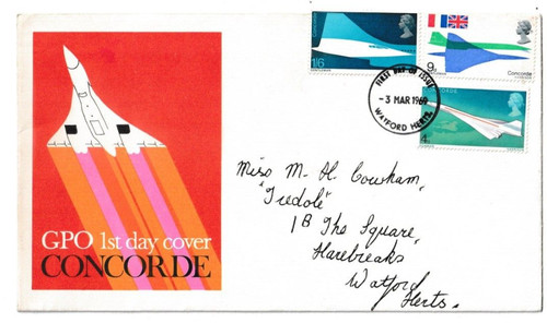 1969 fdc concorde - uk,