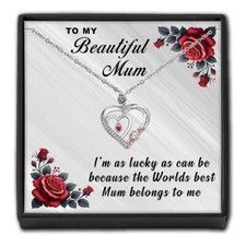 Rose Gold MUM Heart Necklace