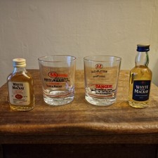 2 xRare Vintage Whyte and Mackay Scotch Whisky Special Reserve Glass Tumbler