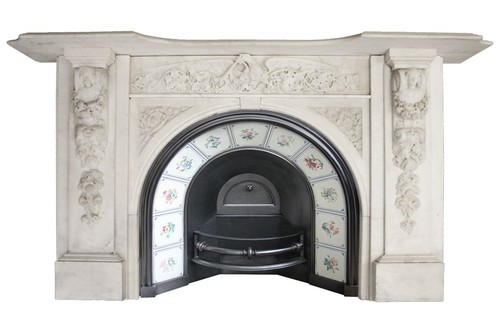 Antique fireplace victorian - antique,