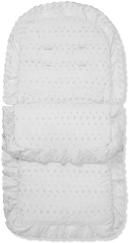 Broderie anglaise footmuff - anglaise,