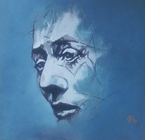 Original portrait mixed media