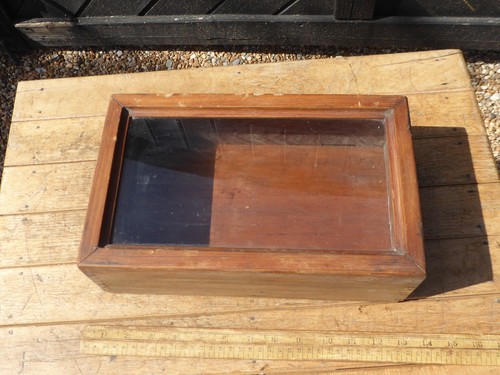 Antique glazed wooden display