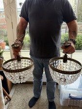 Pair Of Vintage French Crystal
