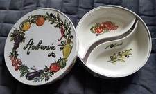 Boxed Tapas Dishes Fine Porcelain Olive & Pepper Kedima Greek Art Mediterranean 