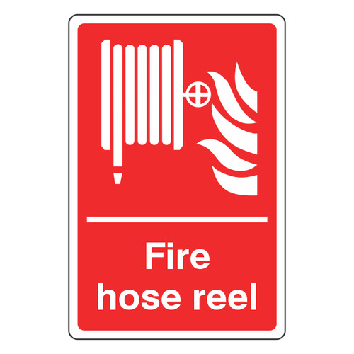 Fire hose reel sign - reel,