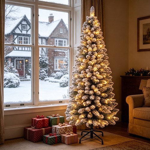 7ft slim pencil snow - 5,