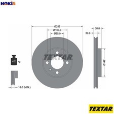 2x BRAKE DISC 92036803 FOR VW