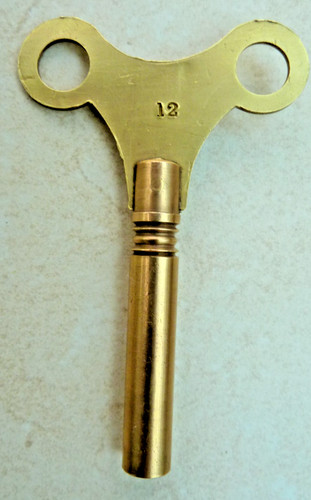 Brass mantel clock key - , in