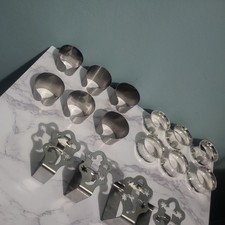 Bundle Silver Tone Tableware Napkin Rings Tablecloth Clips